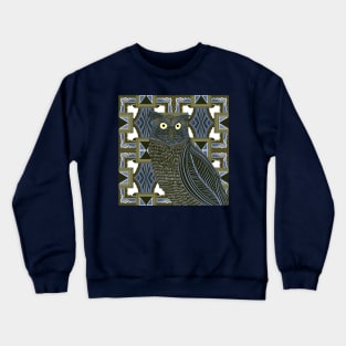 Decorated Great Horned Owl Crewneck Sweatshirt